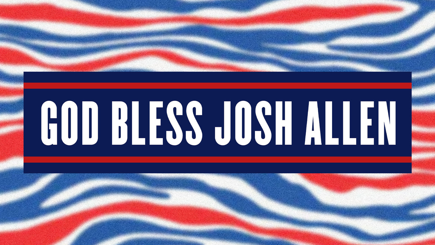 God Bless Josh Allen Bumper Sticker